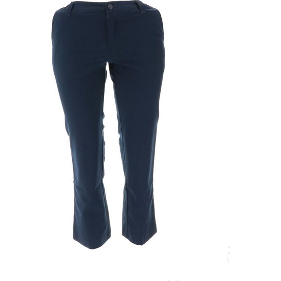 NWT LANDS' END UNIFORM GIRL'S PERFECT FIT CHINO PANTS CLASSIC NAVY 12 - Picture 1 of 11